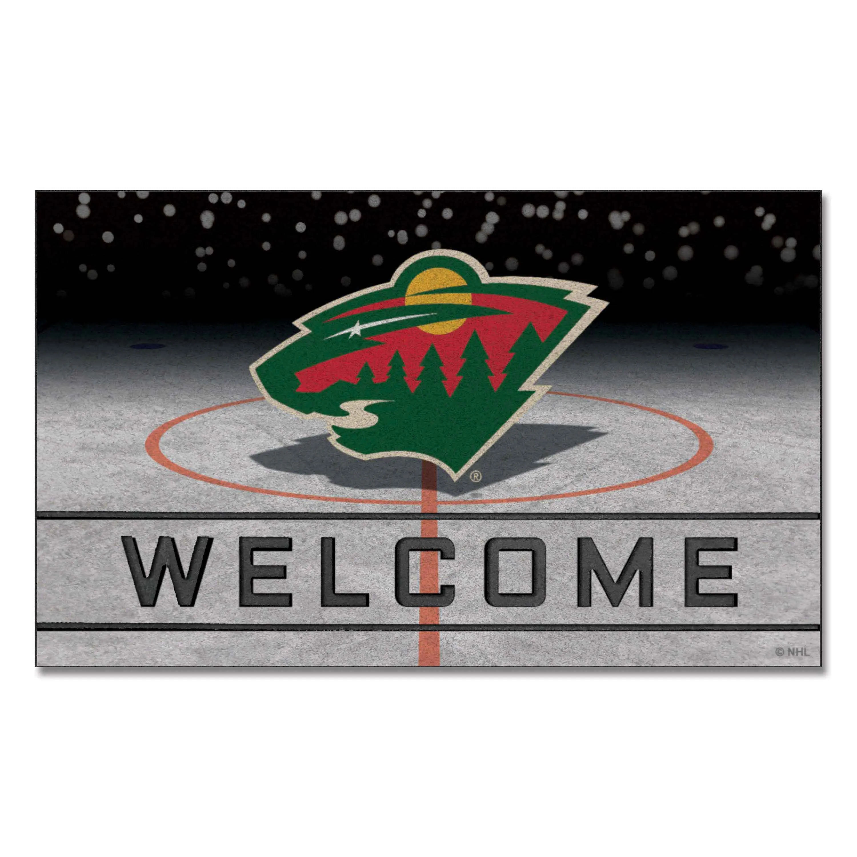 Minnesota Wild Rubber Door Mat - 18in. x 30in.