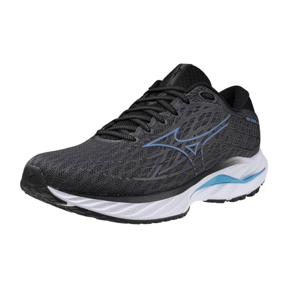 Mizuno Men's Wave Inspire 20 Running Shoes Wide Fit (2E) in Iron Gate/Parisian Blue/Black AW24