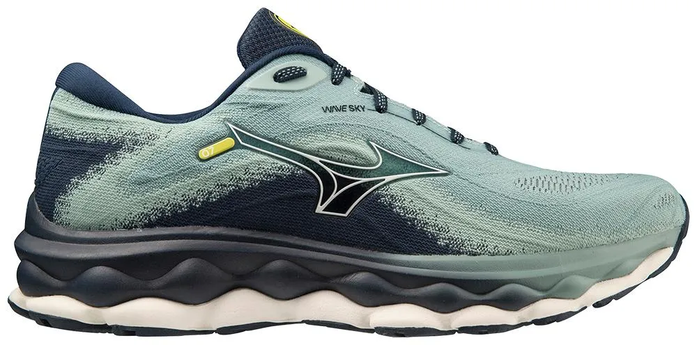 Mizuno | Wave Sky 7 | Men's | Mineral Blue/Snow White