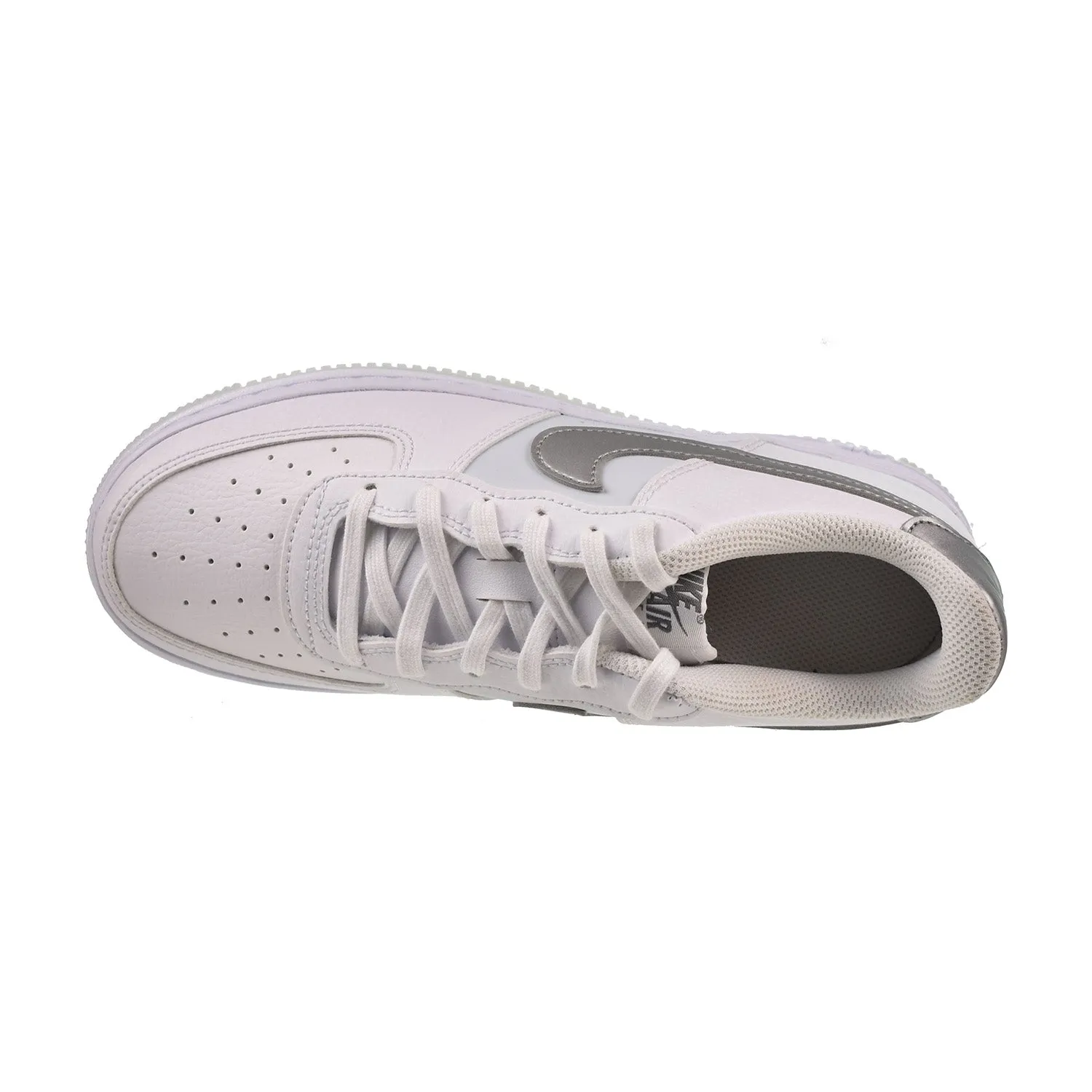 Nike Air Force 1 (GS) Big Kids' Shoes White-Pure Platinum