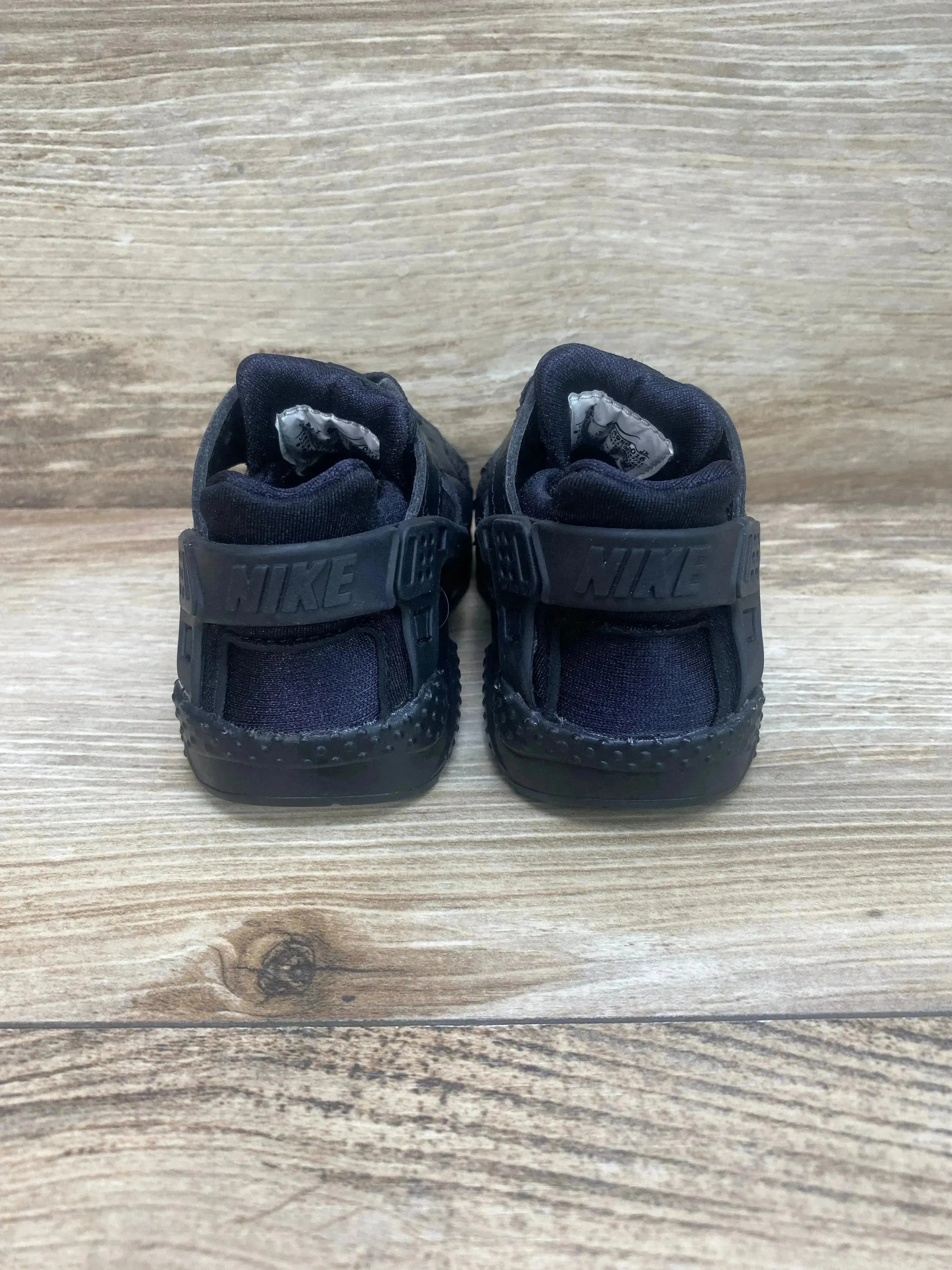 Nike Air Huarache Run Triple Black Sneakers sz 5c