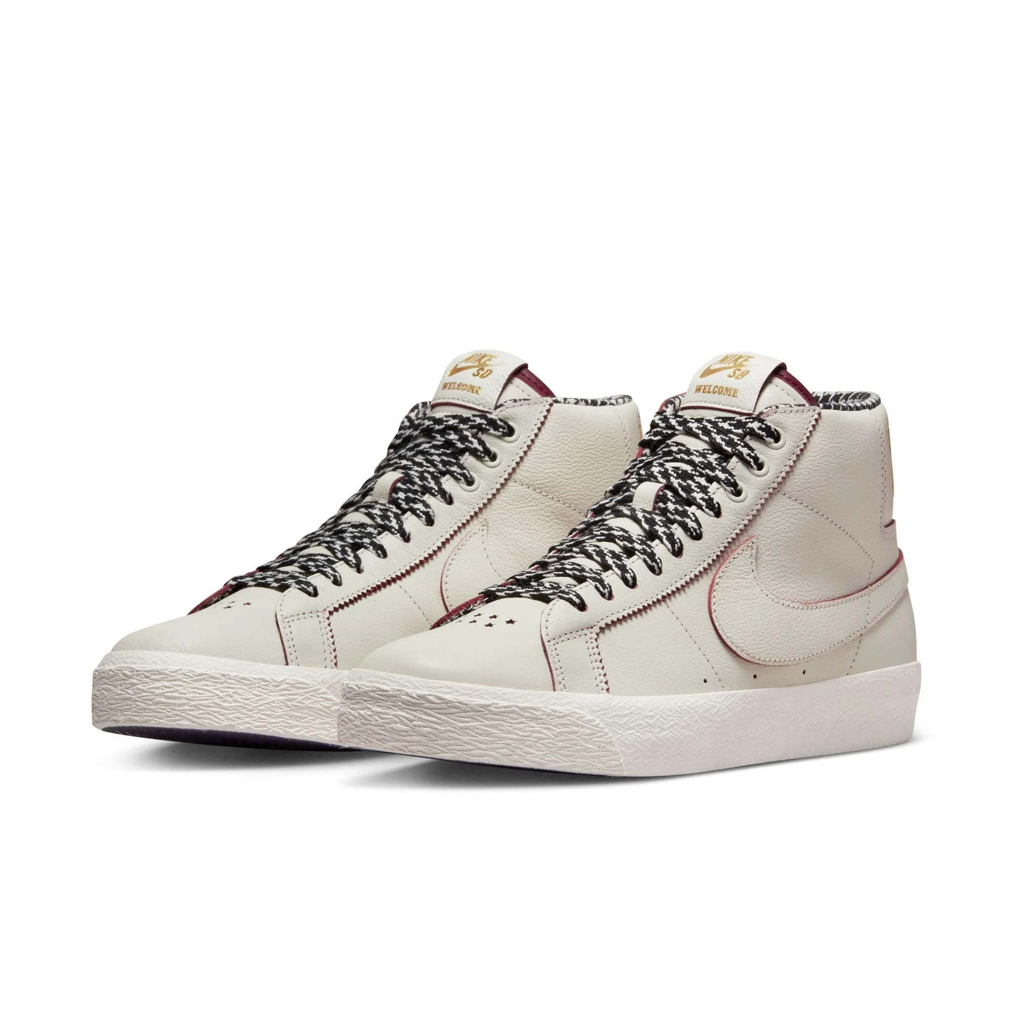 NIKE SB x WELCOME MADRID BLAZER MID SAIL/DARK BEETROOT-WHITE