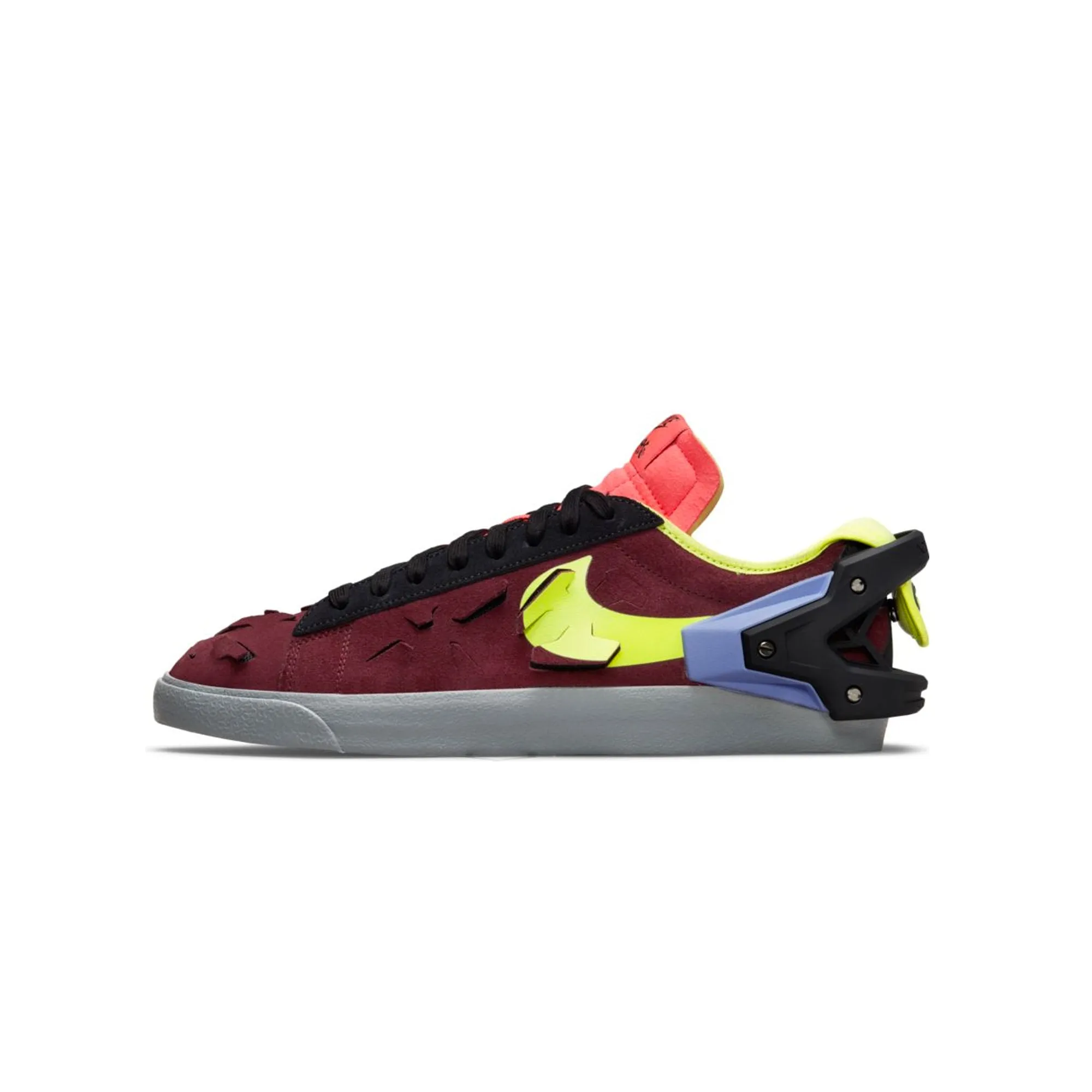 Nike x Acronym Blazer Low Shoes 'Night Maroon/Lemon Venom Black'