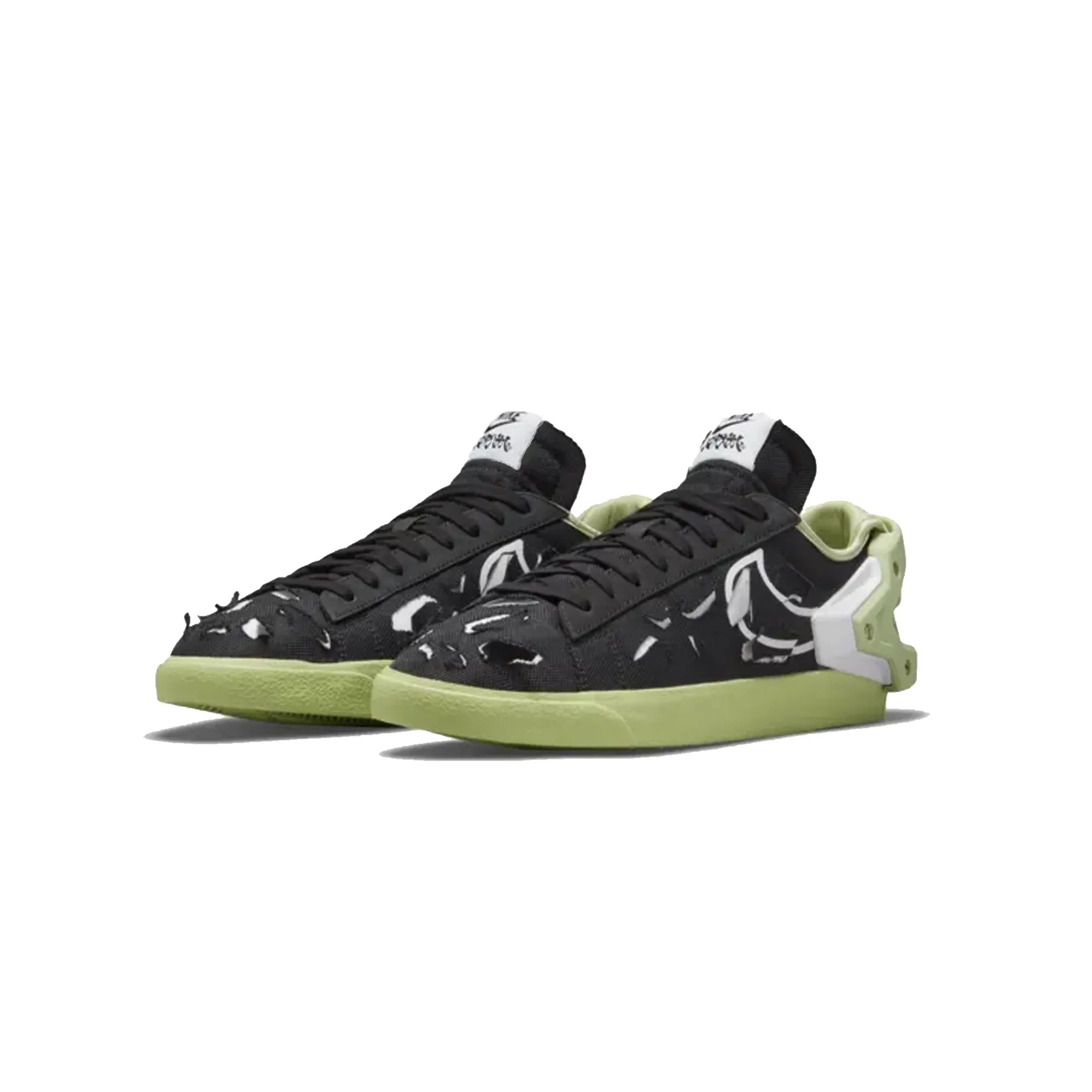 Nike x Acronym Mens Blazer Low Shoes 'Black/White/Olive'