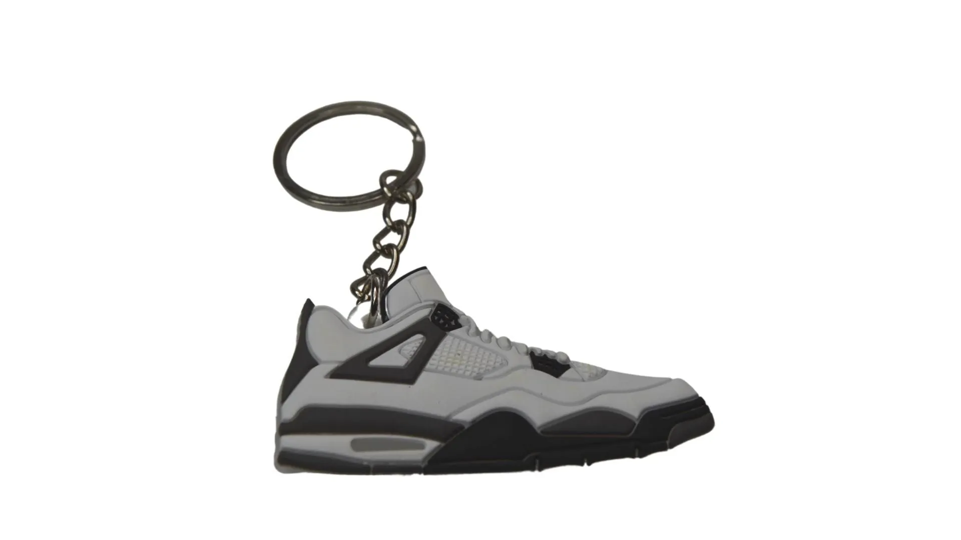 Novelty Sneaker Keyring Stocking Filler J4WB Jordan 4 White Black