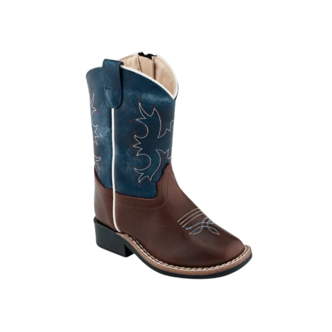 Old West Kid's Cowboy Shaft Blue Boots