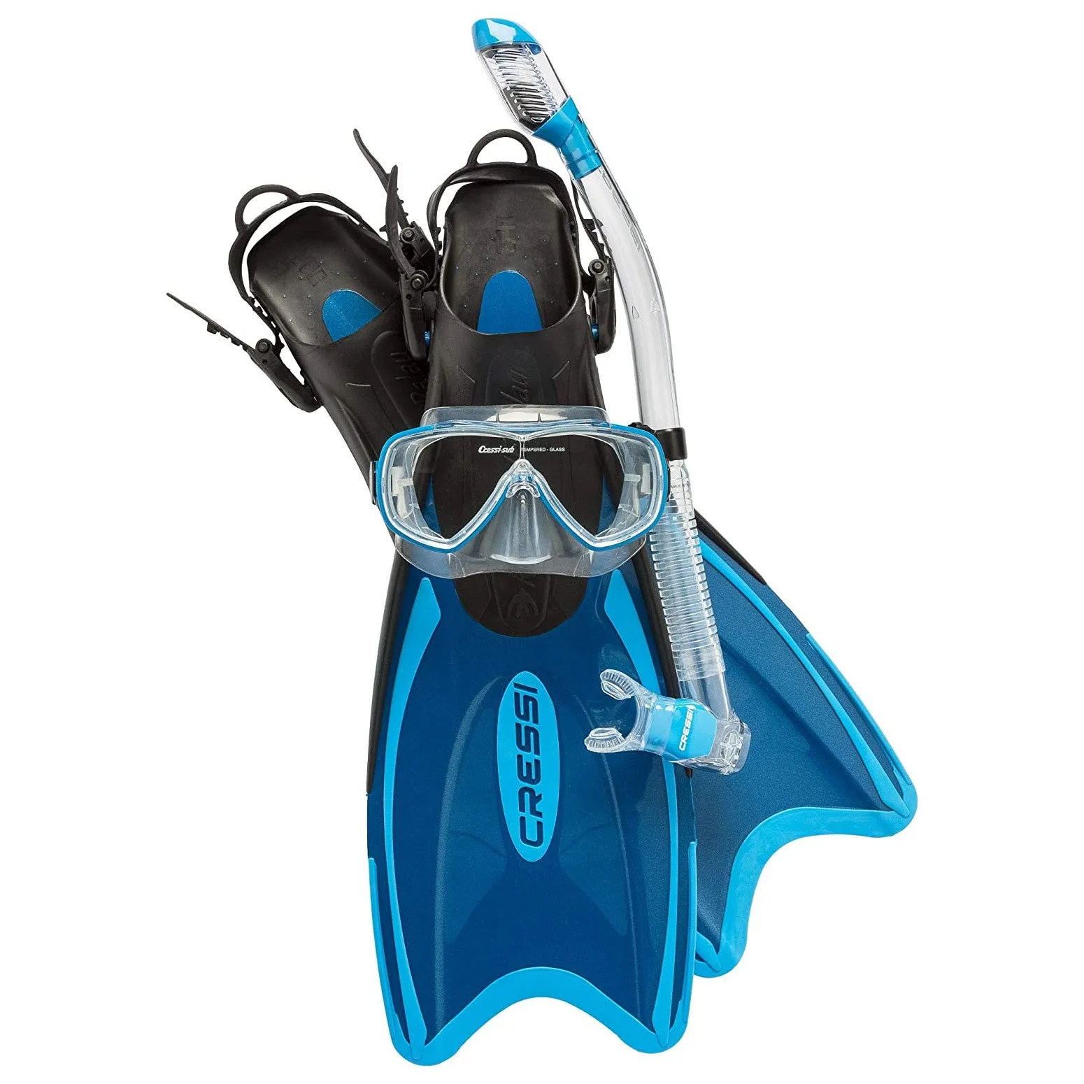 Open Box Cressi Palau Laf Set - Blue, Size: Medium/Large