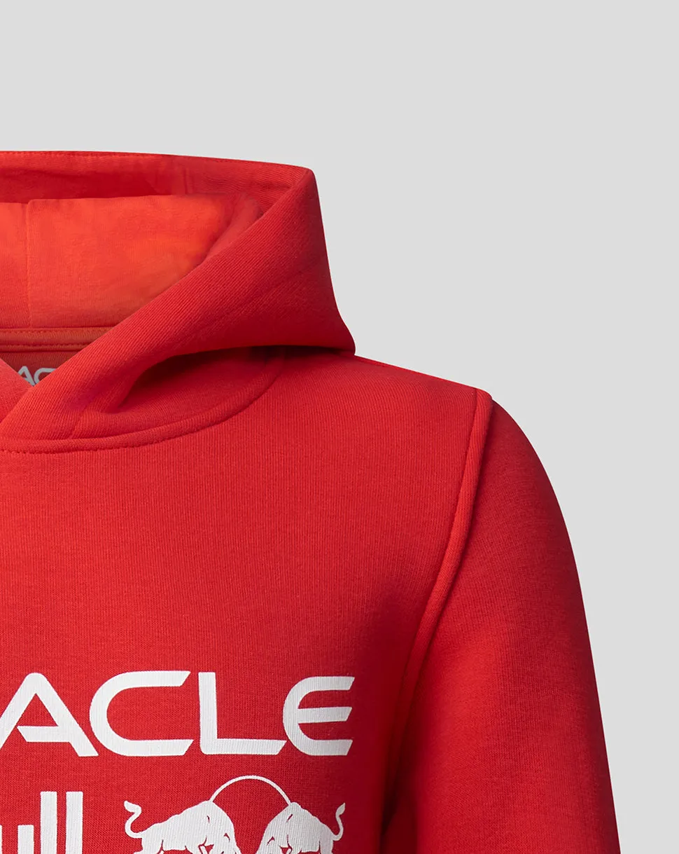 ORACLE RED BULL RACING JUNIOR CORE OVERHEAD HOODIE - FLAME SCARLET