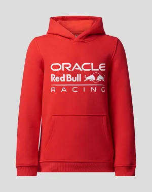 ORACLE RED BULL RACING JUNIOR CORE OVERHEAD HOODIE - FLAME SCARLET