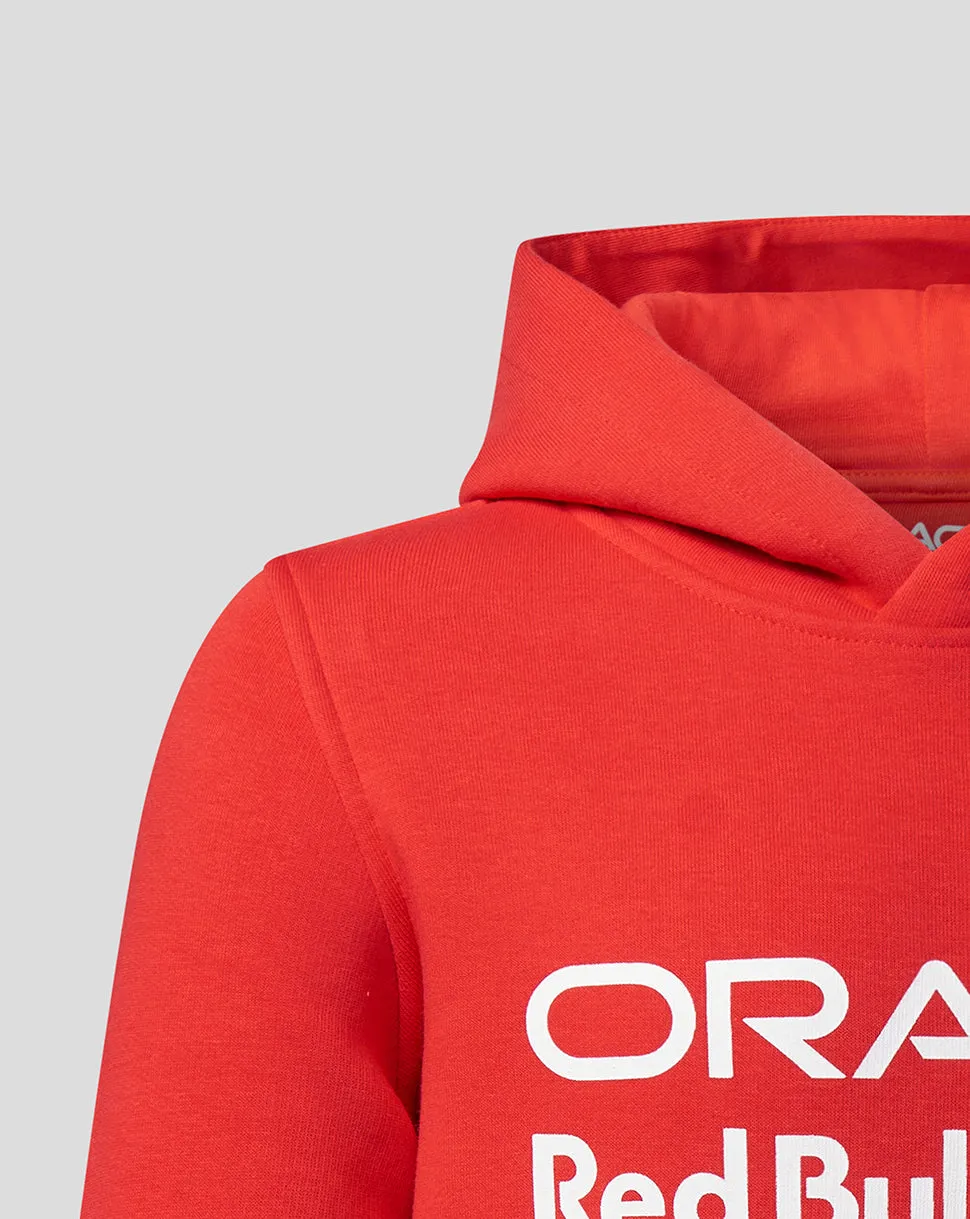 ORACLE RED BULL RACING JUNIOR CORE OVERHEAD HOODIE - FLAME SCARLET