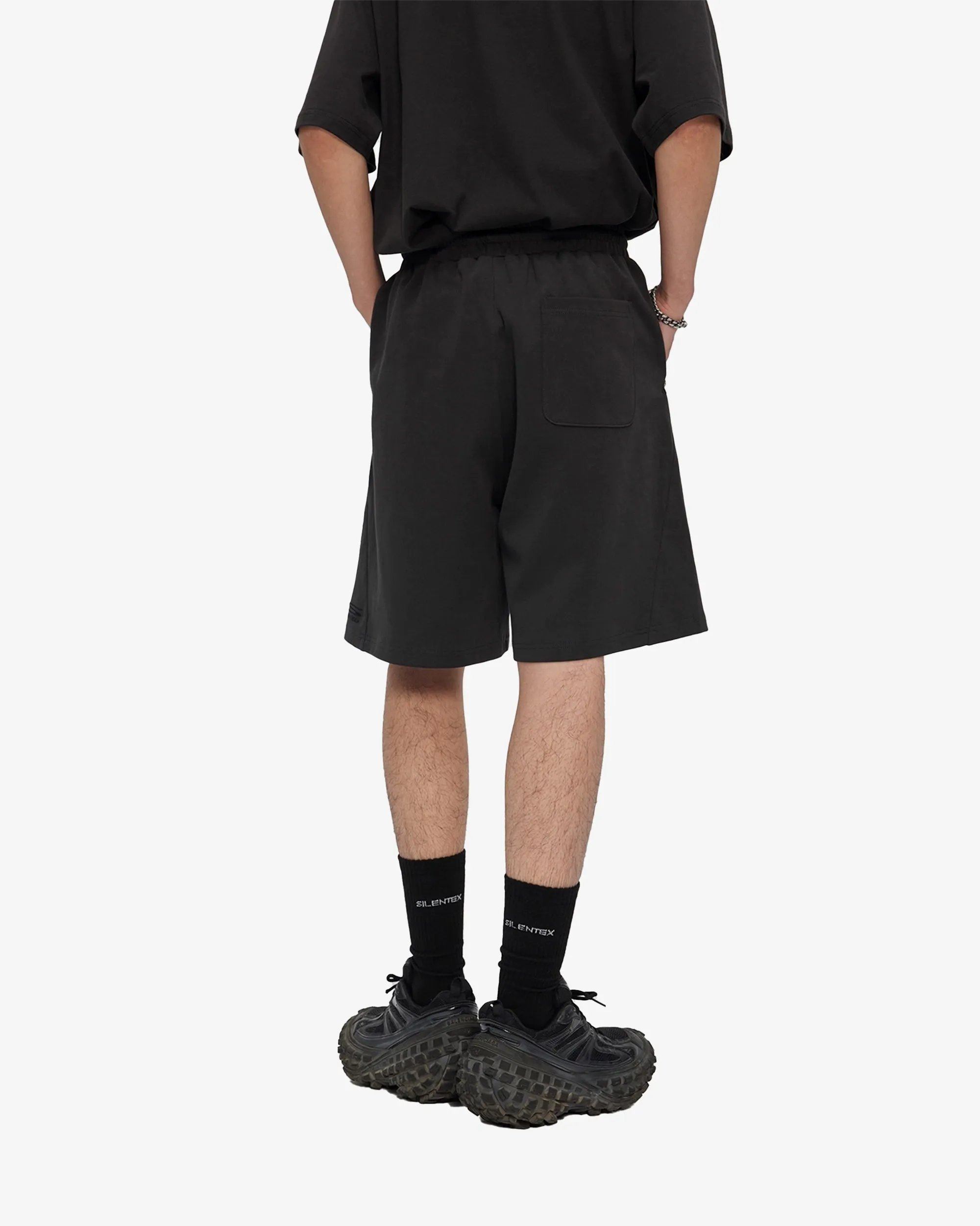 Oversized Shorts with Drawstrings and Zippered Pockets