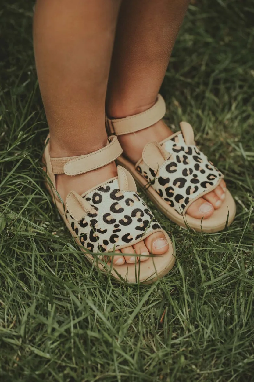 Qara Sandals | Leopard | Leopard Spotted Cow Hair