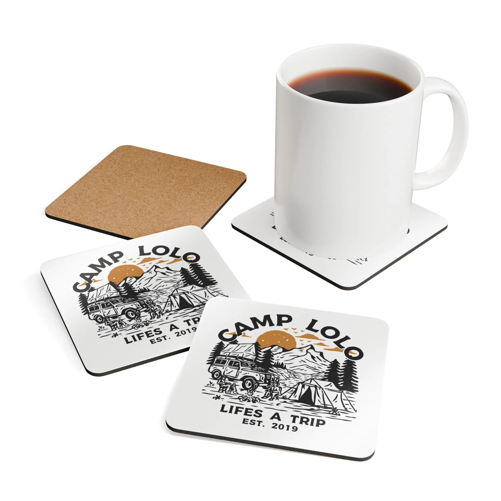 "Cheers to the Weekend" Corkwood Coaster Set