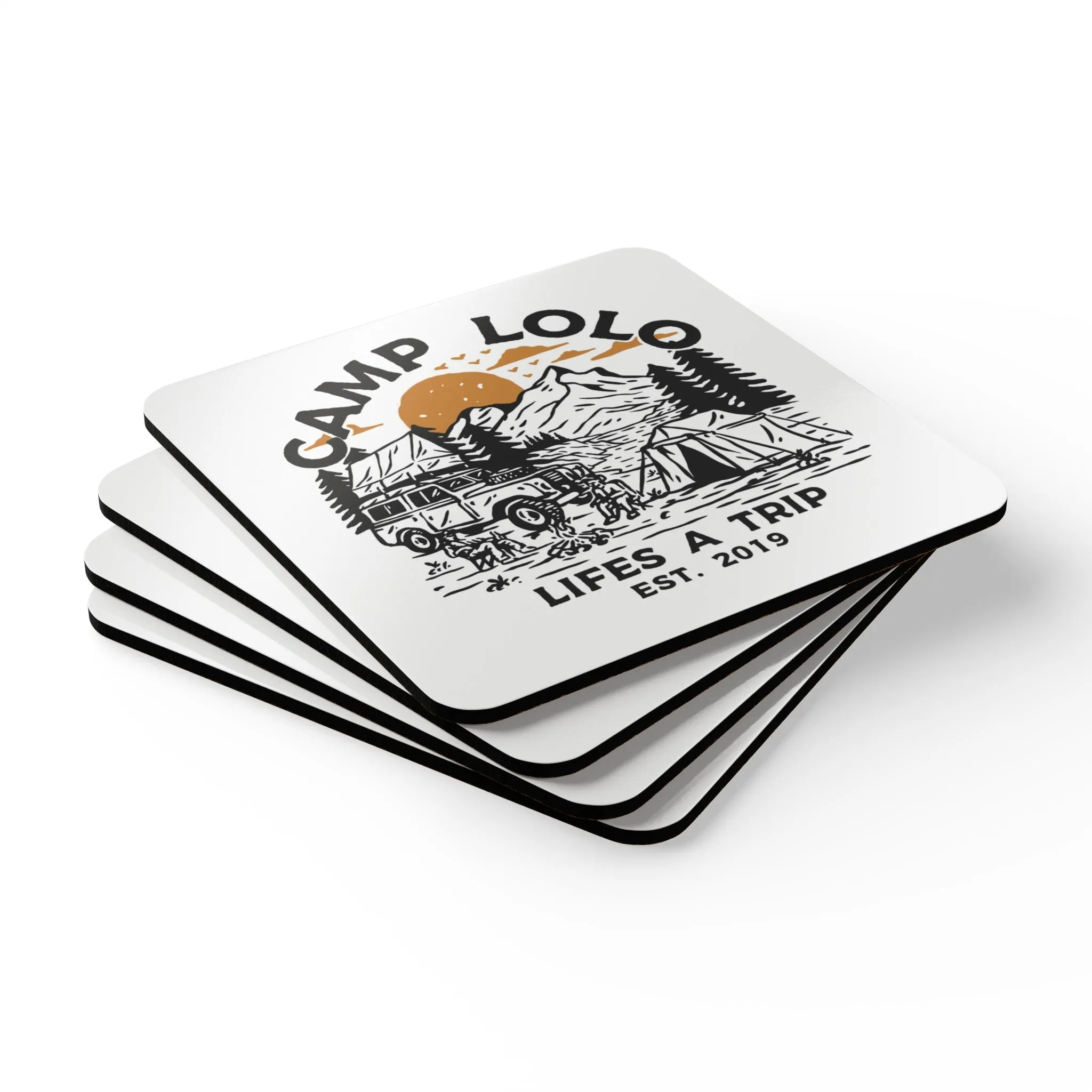 "Cheers to the Weekend" Corkwood Coaster Set