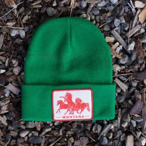 "Horsepower" Green Beanie