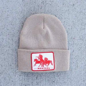 "Horsepower" Tan Beanie