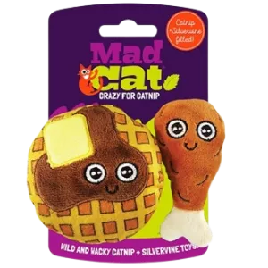 R2P Pet Mad Cat Chicken & Waffles Catnip Cat Toy