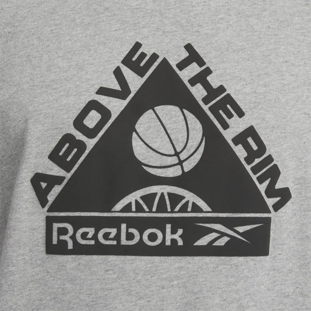 Reebok Apparel Men Basketball Above the Rim Graphic T-Shirt MEDIUM GREY HEATHER