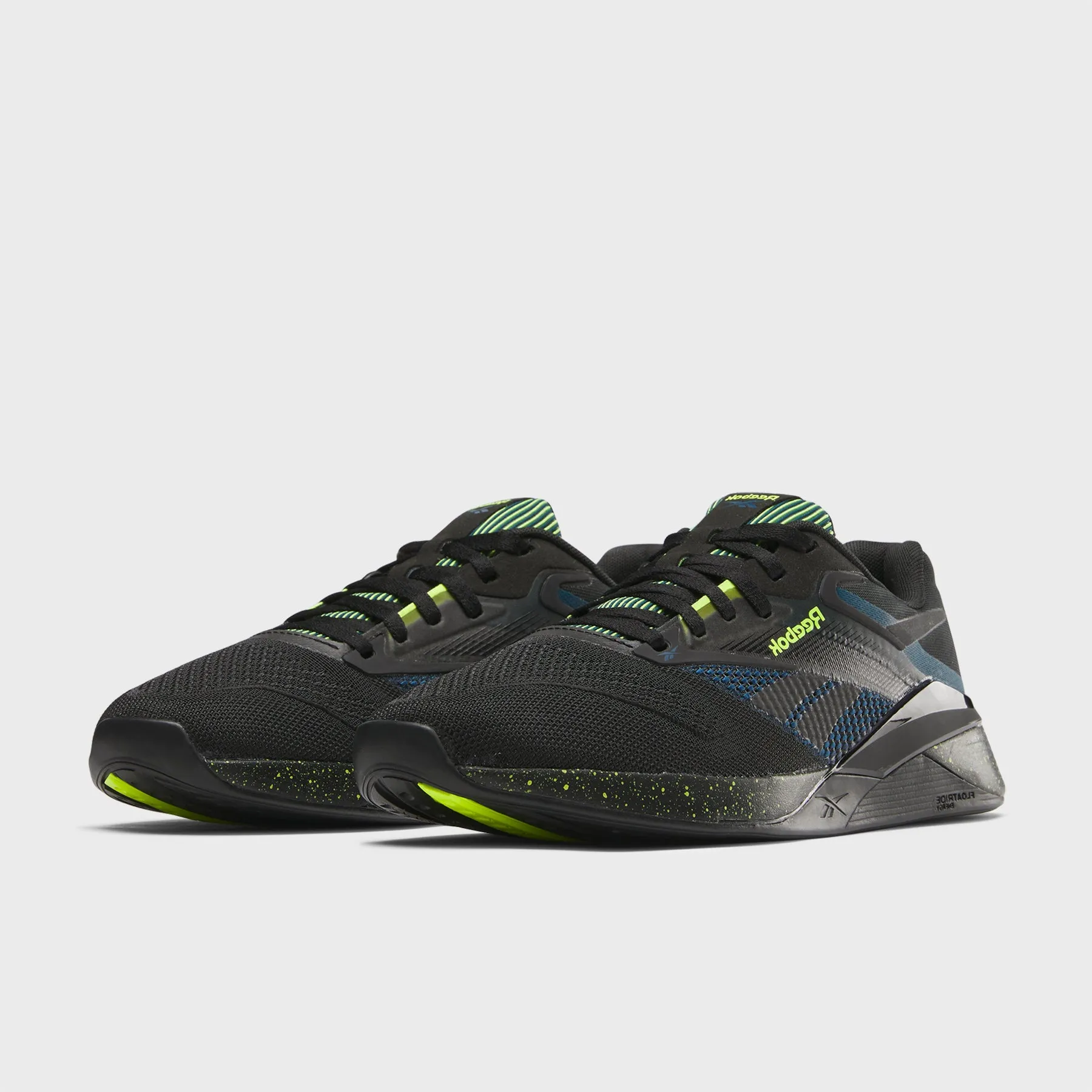 REEBOK - NANO X4 - MEN'S - BLACK/ESCAPE BLUE/DIGITAL LIME