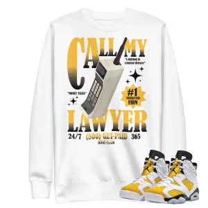 Retro 6 Yellow Ochre Lawyer Sweatshirt