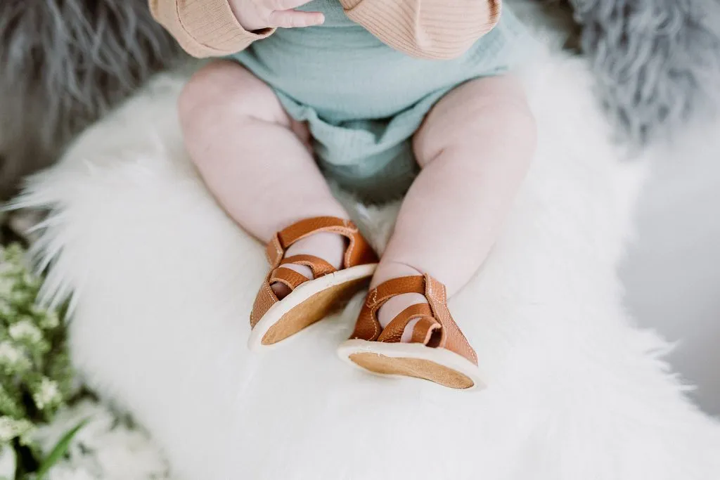 Riley Leather Sandals - Mustard