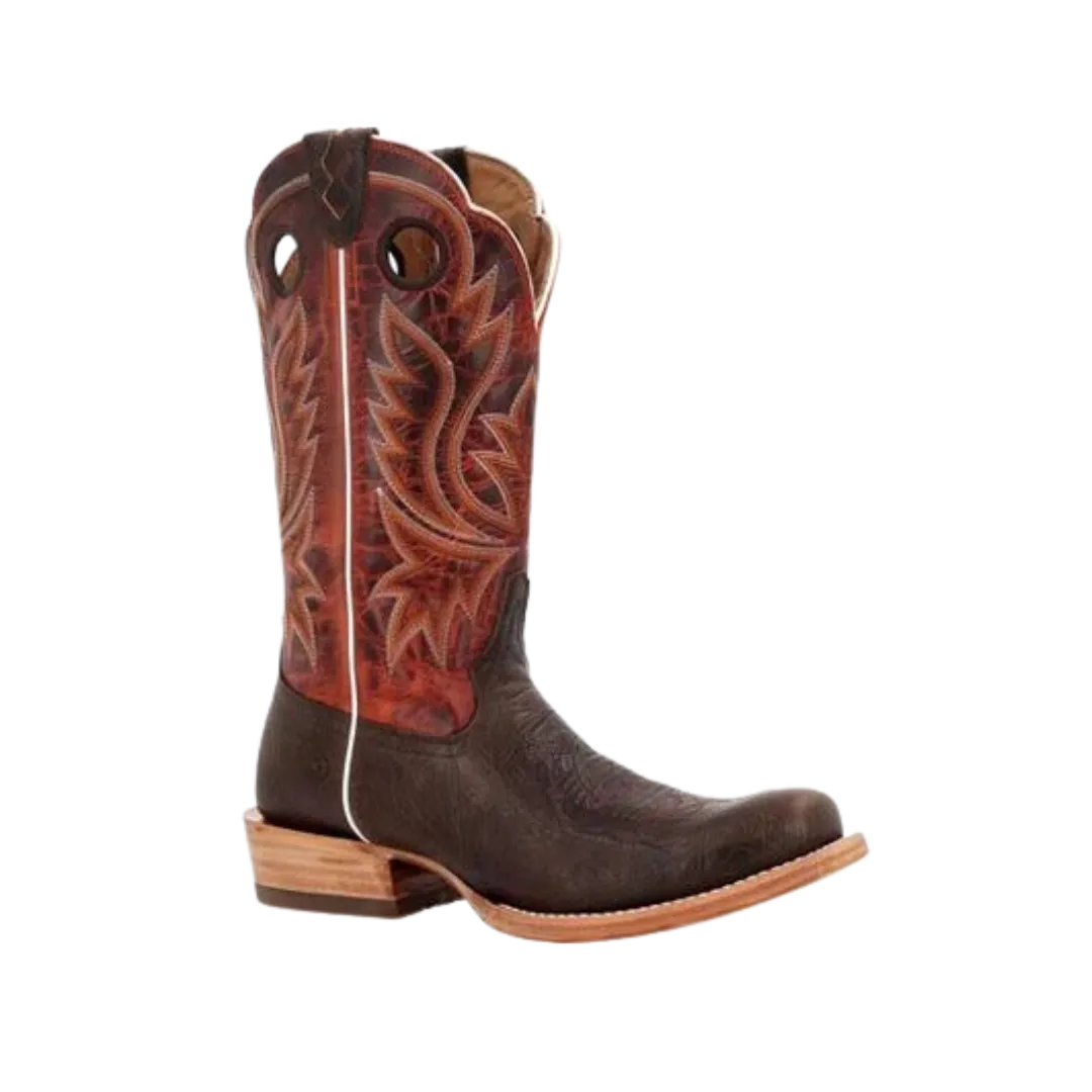 Rocky Boot Men's Durango Prca Collection Bullhide Western Nicotine And Burnt Sienna Boots