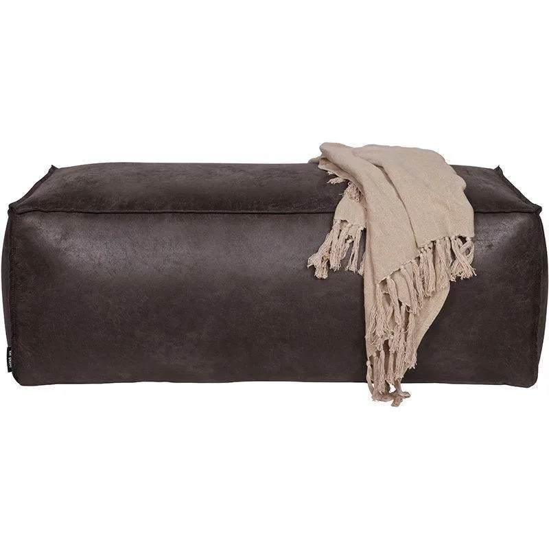 Rodeo Leather Pouf