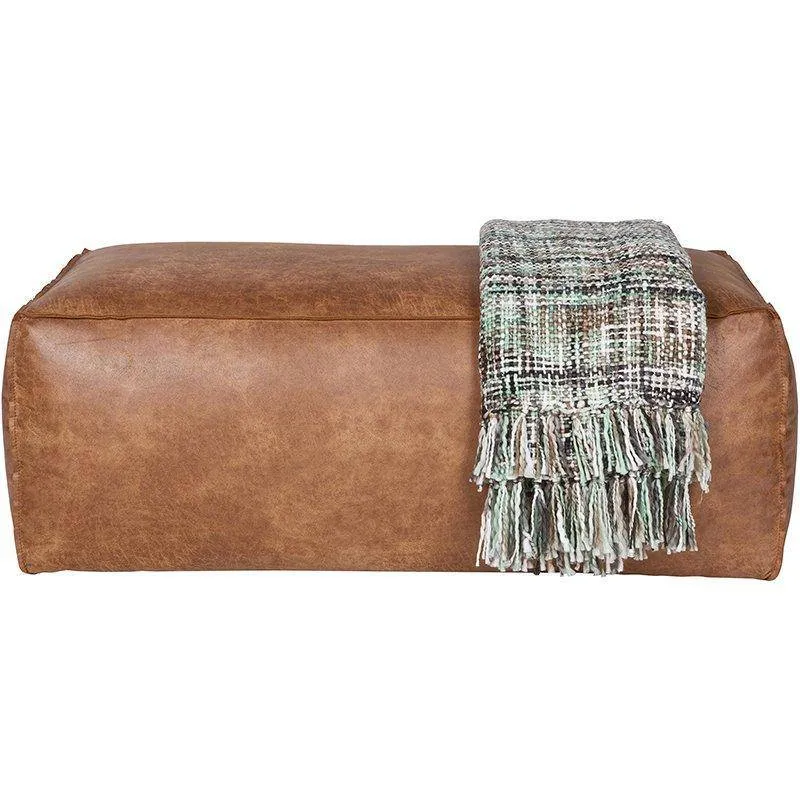 Rodeo Leather Pouf