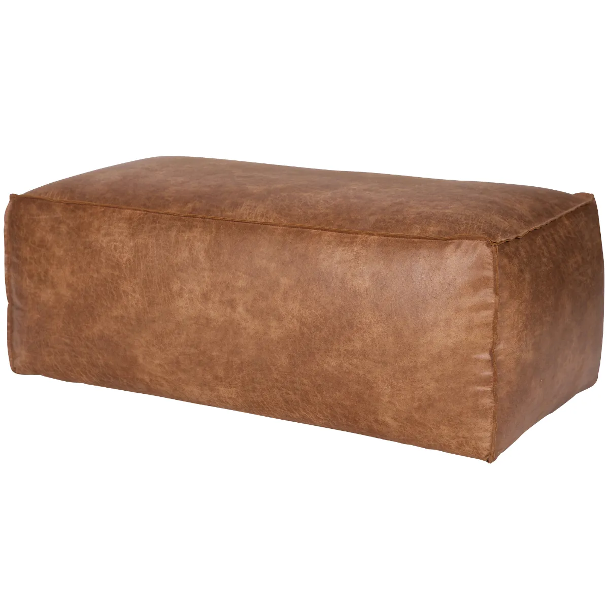 Rodeo Leather Pouf