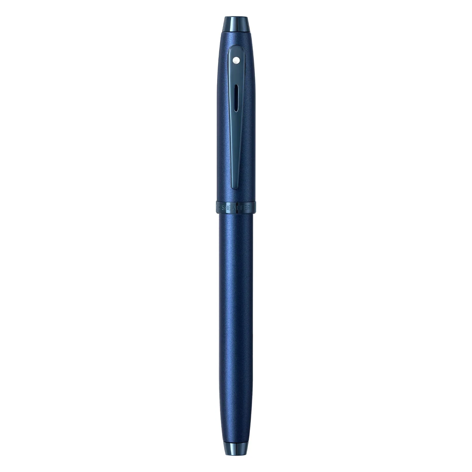 Sheaffer® 100 9371 Satin Blue Fountain Pen With PVD Blue Trim - Medium