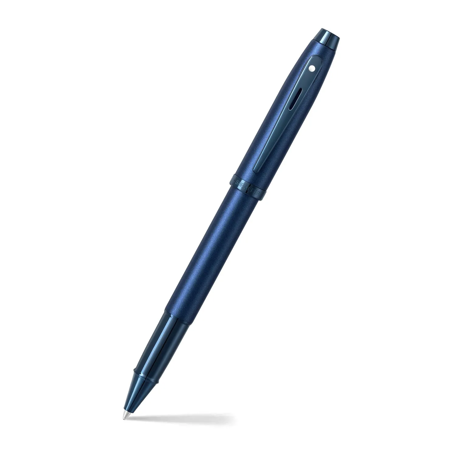 Sheaffer® 100 9371 Satin Blue Rollerball Pen With PVD Blue Trim