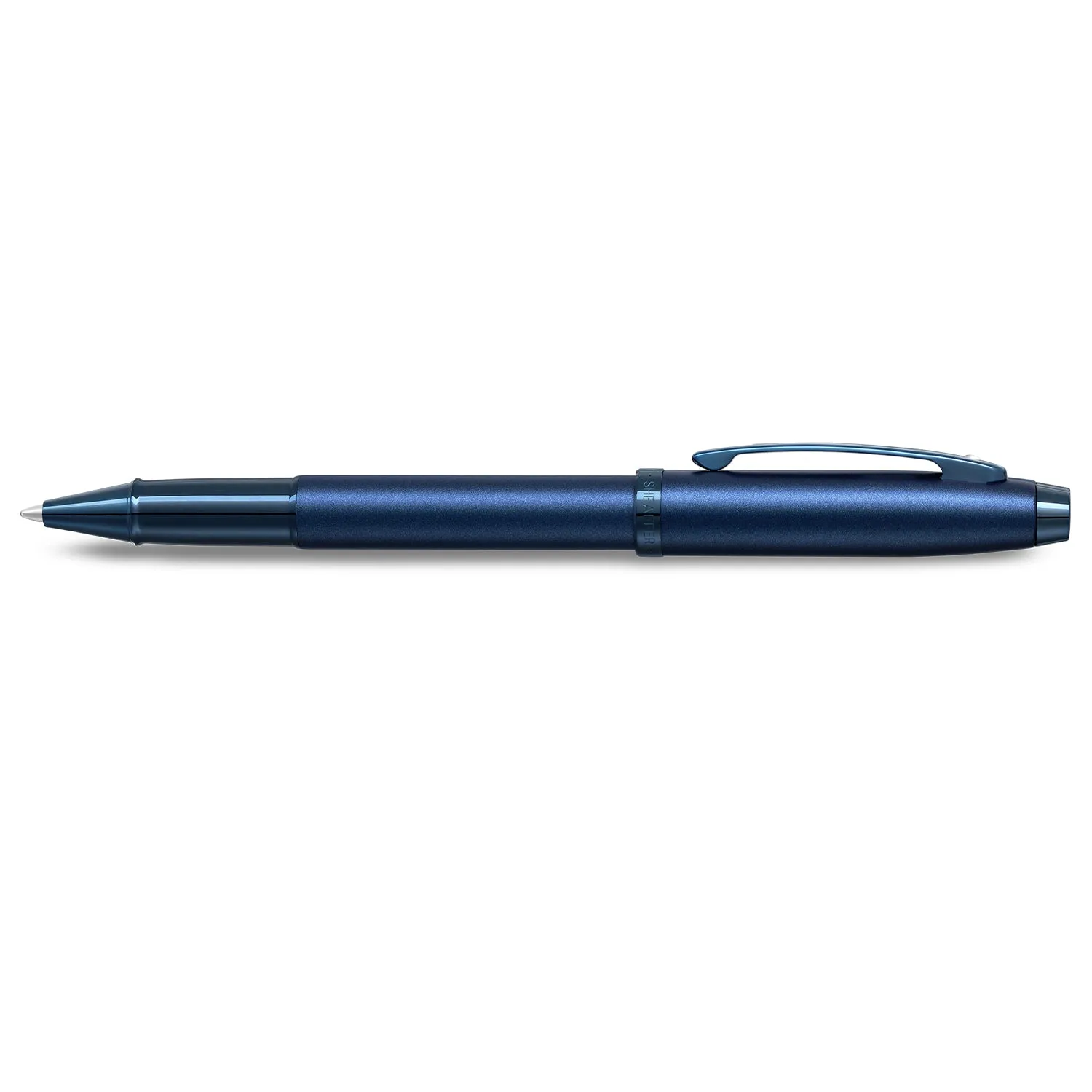 Sheaffer® 100 9371 Satin Blue Rollerball Pen With PVD Blue Trim