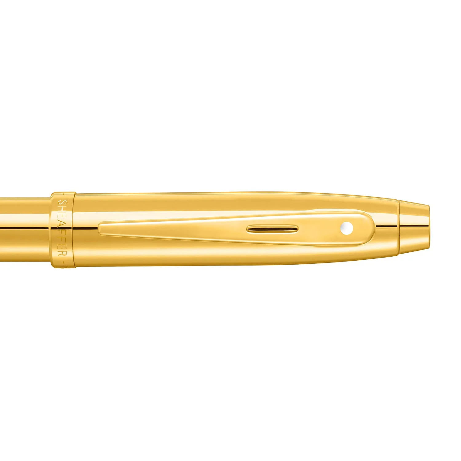 Sheaffer® 100 9372 Glossy PVD Gold Fountain Pen With PVD Gold Trim - Medium