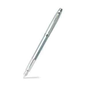 Sheaffer® 100 Brushed Chrome Fountain Pen With Chrome Trims