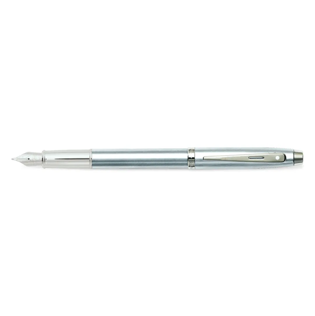 Sheaffer® 100 Brushed Chrome Fountain Pen With Chrome Trims