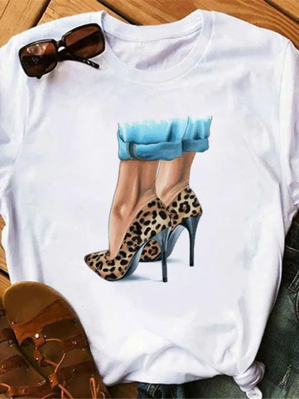 Shoes Print Women T-shirt