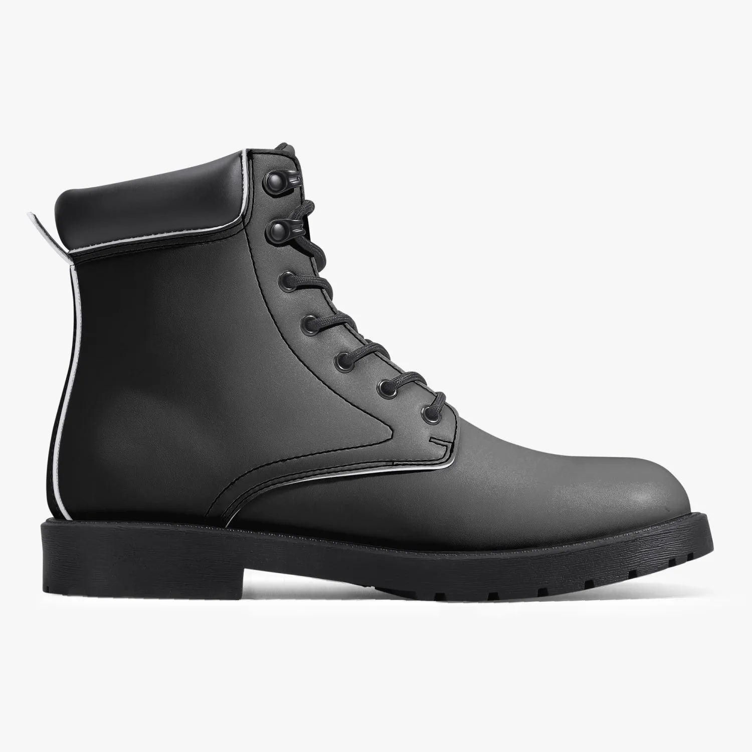 Sixty Eight 93 Logo White Black Leather Boots