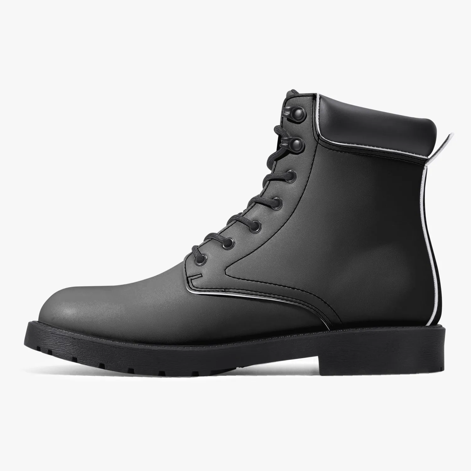 Sixty Eight 93 Logo White Black Leather Boots