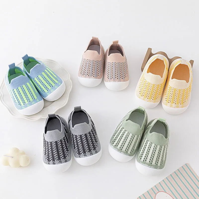 Soft Comfy Non-Slip First Walker Mesh Sock Shoes