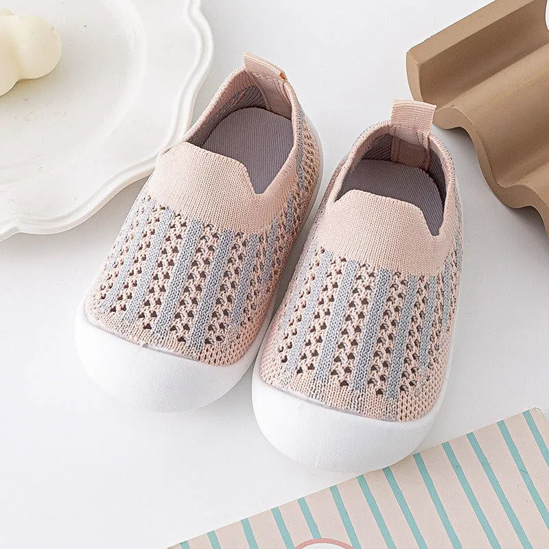 Soft Comfy Non-Slip First Walker Mesh Sock Shoes