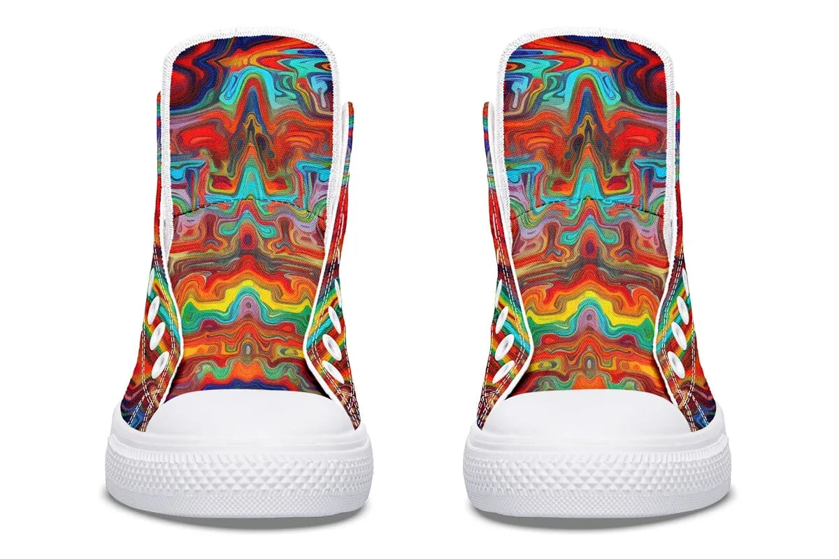 Swirling Vision High Top Shoes