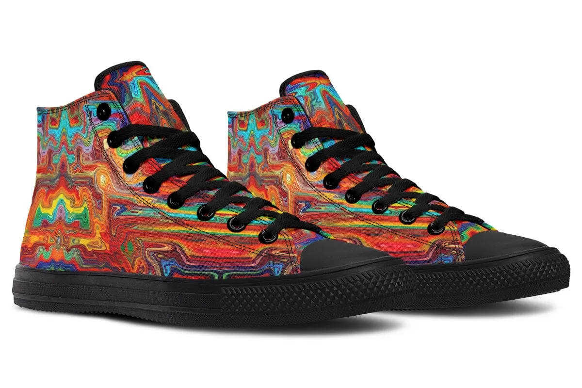 Swirling Vision High Top Shoes