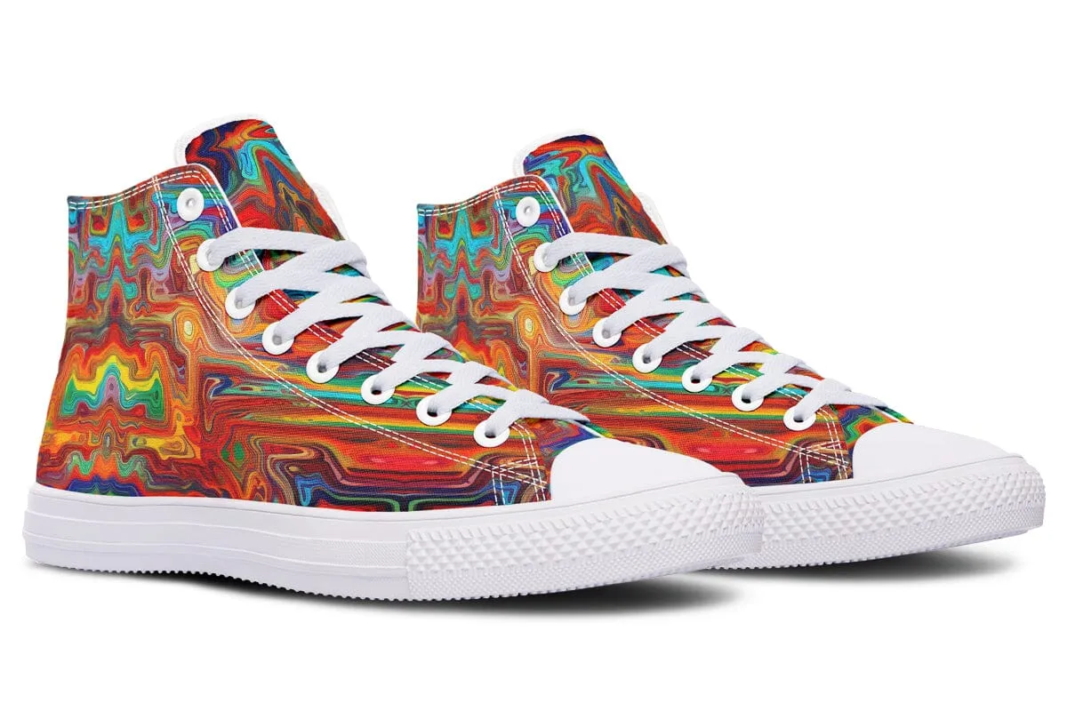 Swirling Vision High Top Shoes