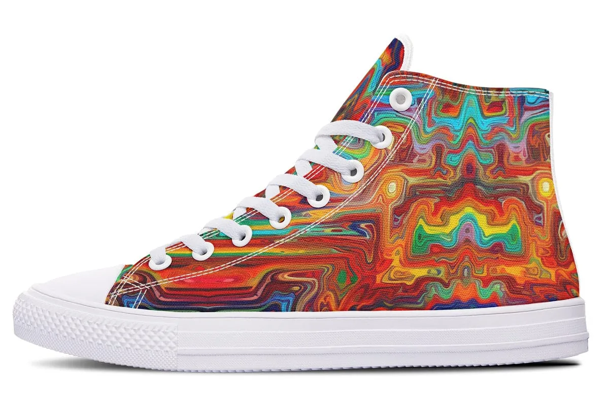 Swirling Vision High Top Shoes