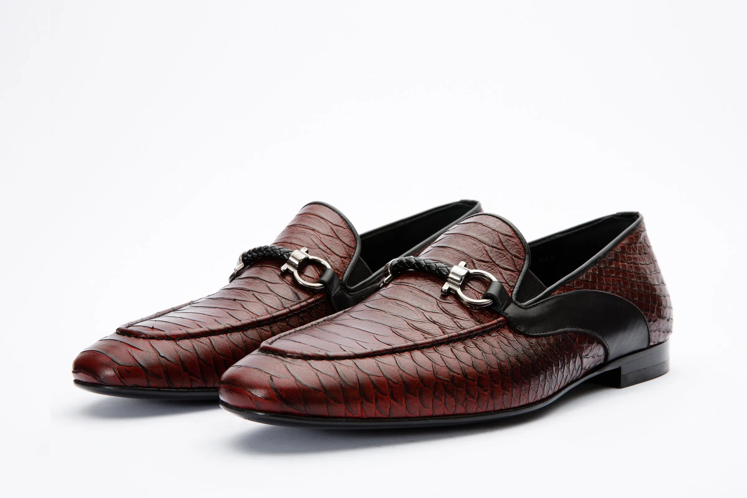 The Milano Burgundy Shoe Bit Loafer Men Shoe