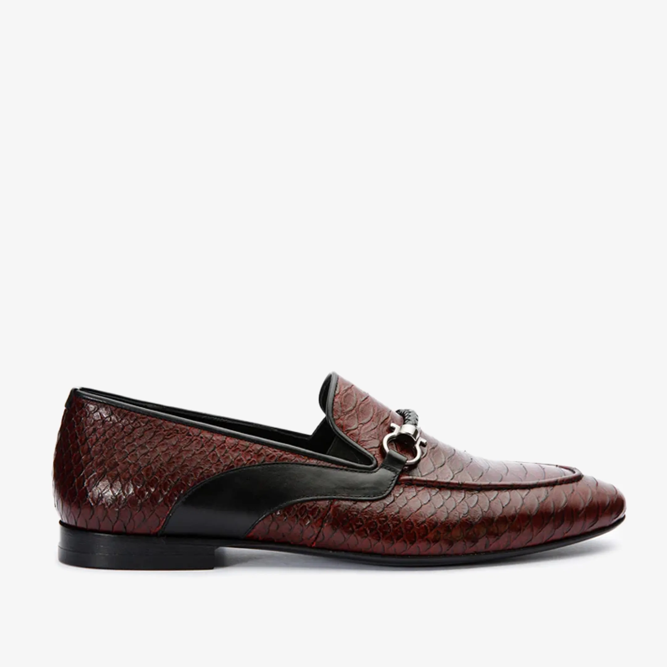 The Milano Burgundy Shoe Bit Loafer Men Shoe