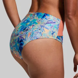 Tropics Bikini Bottom (Iridescent Iris/Bright Blue/Flame)