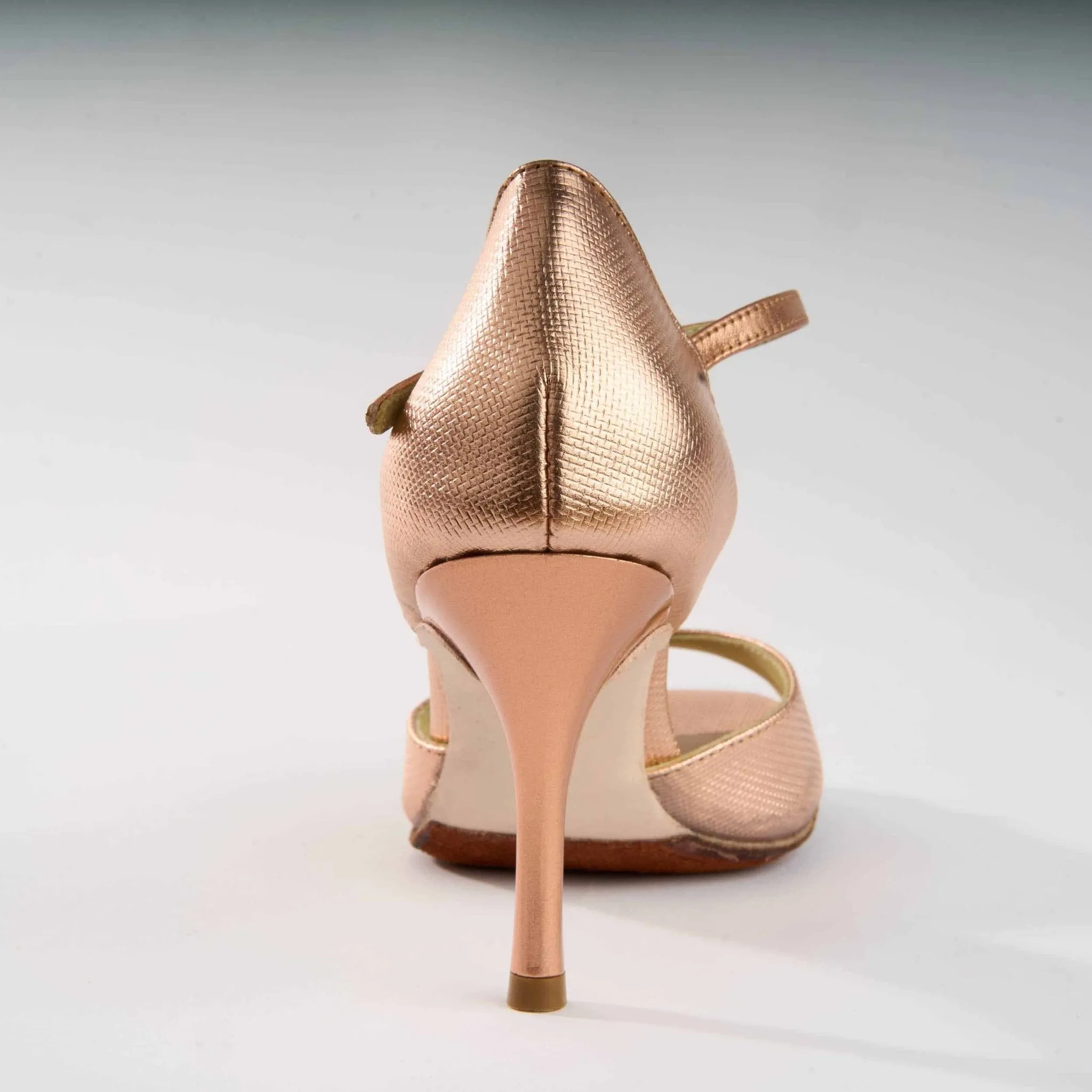 Unique Metallic Copper Leather - Handmade Tango Shoes - Ema 4835