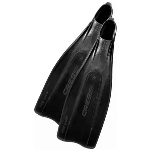 Used Cressi Pro Star Full Foot Fins, Black, Size: 41/42