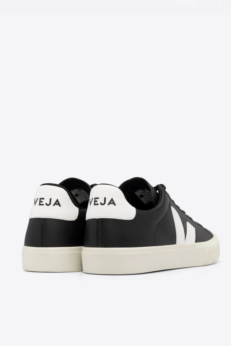 Veja - Campo Chromefree Leather Sneaker, Black White